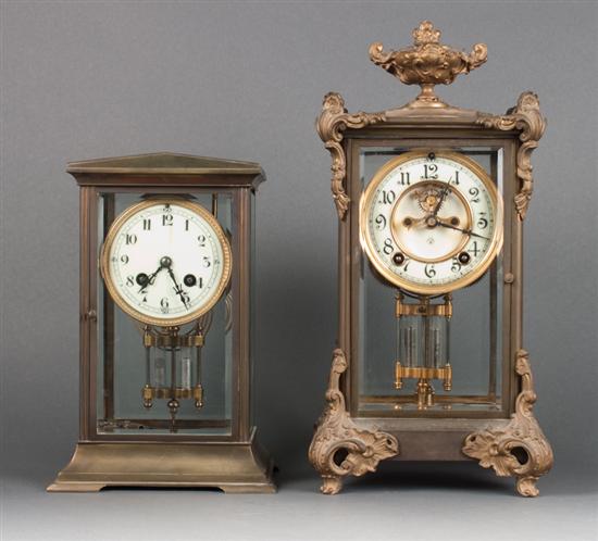 Ansonia brass and beveled crystal