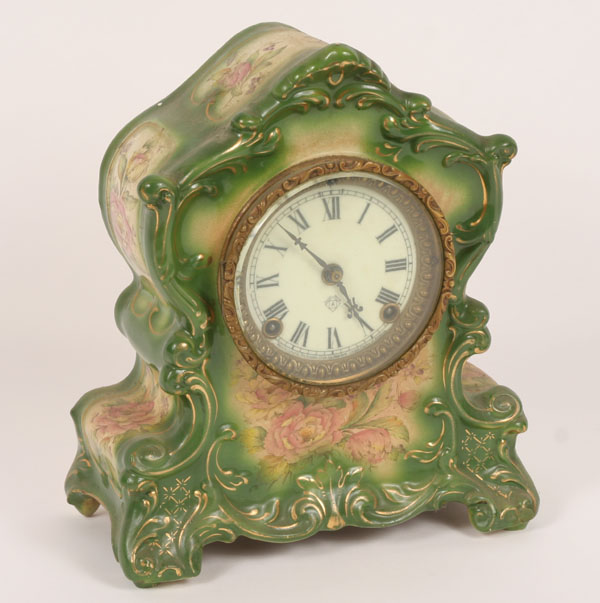 Ansonia china case clock, Wyoming