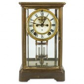 ANSONIA CLOCK CO. BRASS & GLAS
