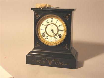Ansonia Clock Co. onyx mantel clock