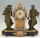 ANSONIA DOUBLE FIGURE CLOCK, S