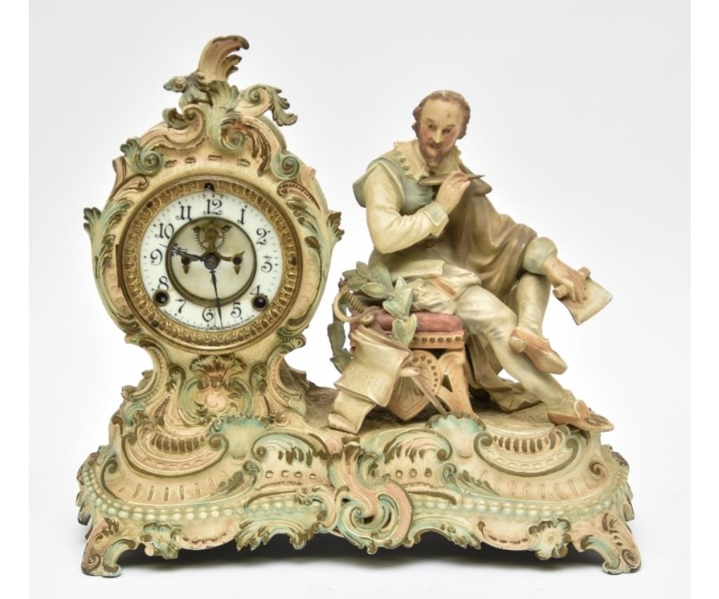 Ansonia figural clock Shakesphere