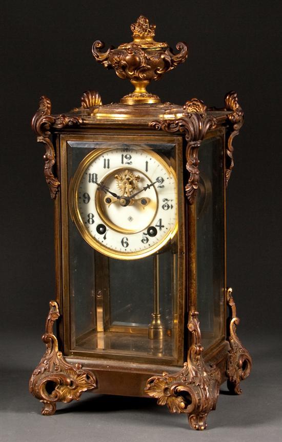Ansonia gilt metal and beveled