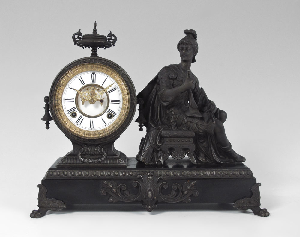 ANSONIA KNIGHT FIGURAL MANTLE