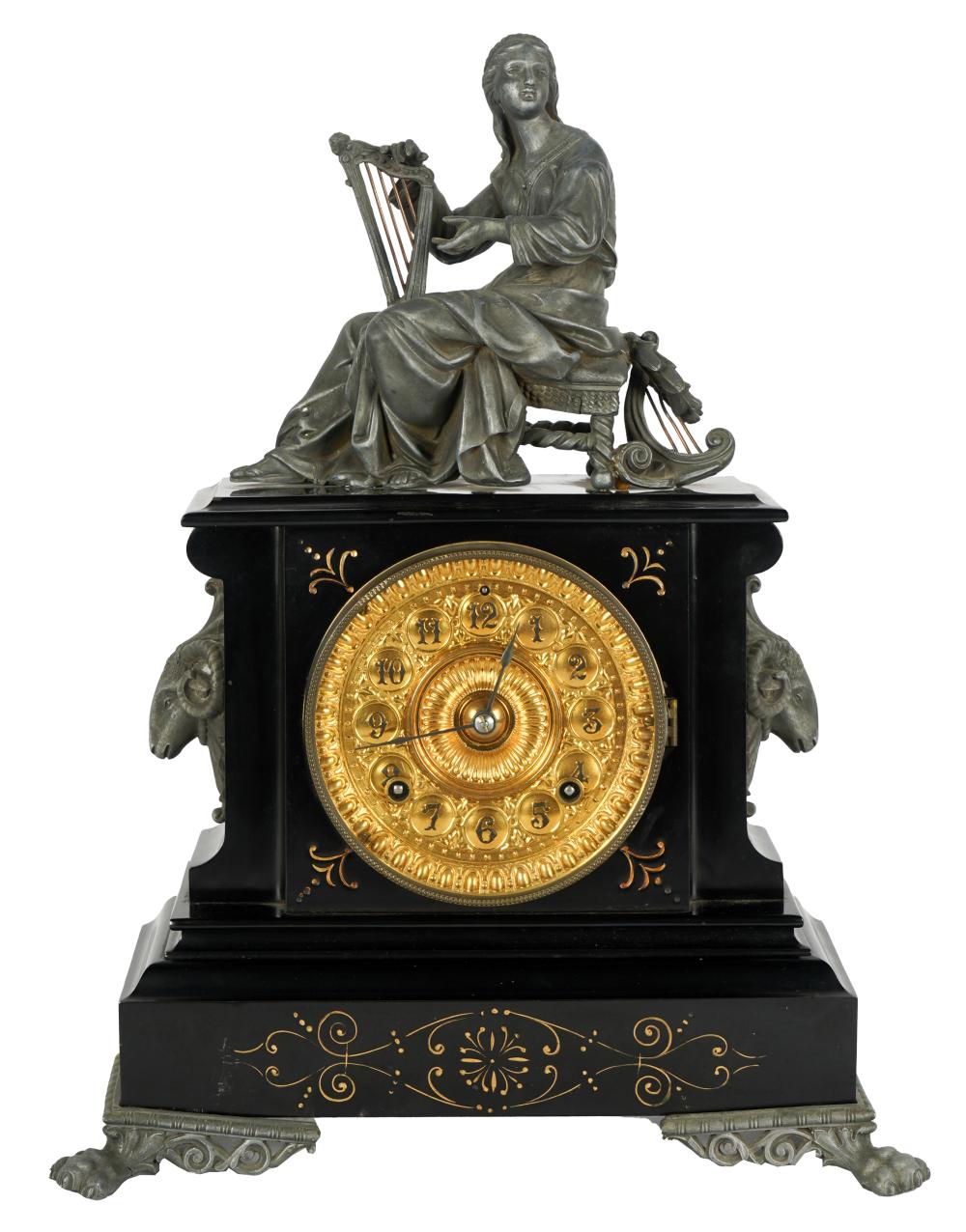 ANSONIA MANTLE CLOCKpainted and