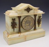 ANSONIA ONYX MANTLE CLOCK: Ony