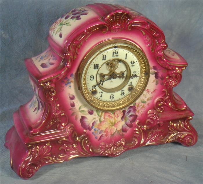 Ansonia Peconic china case clock