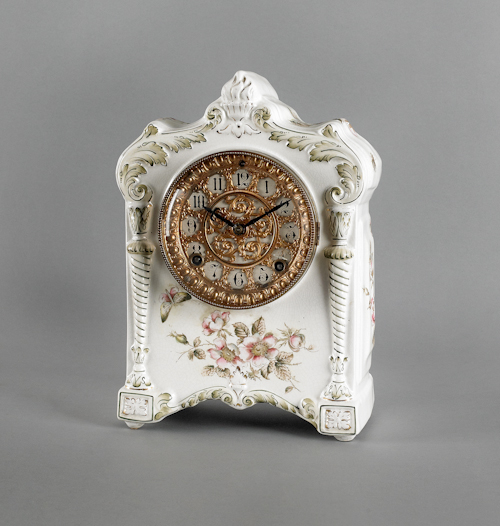 Ansonia porcelain mantel clock