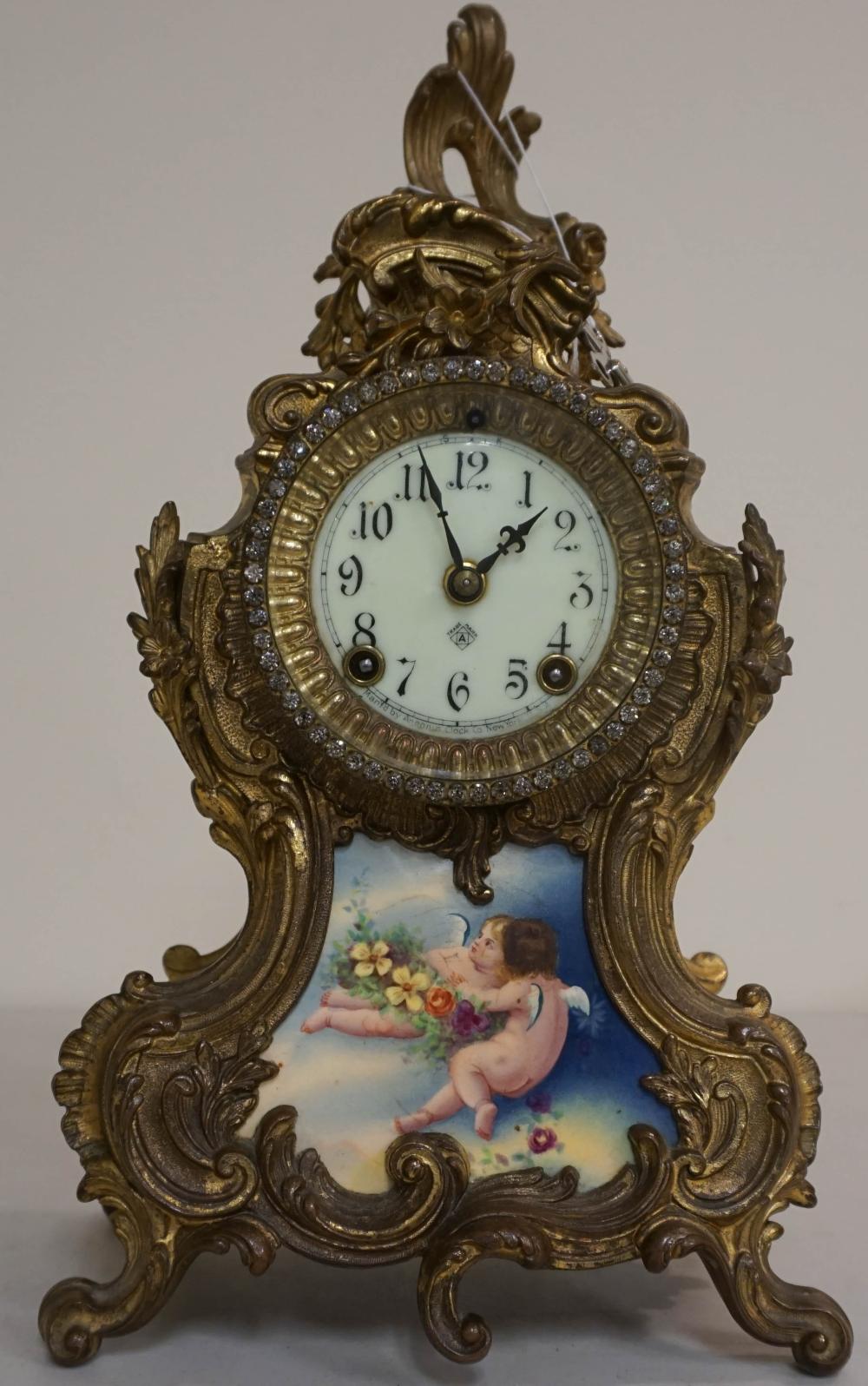 ANSONIA ROCOCO STYLE GILT METAL AND
