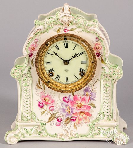 ANSONIA ROYAL BONN PORCELAIN MANTLE