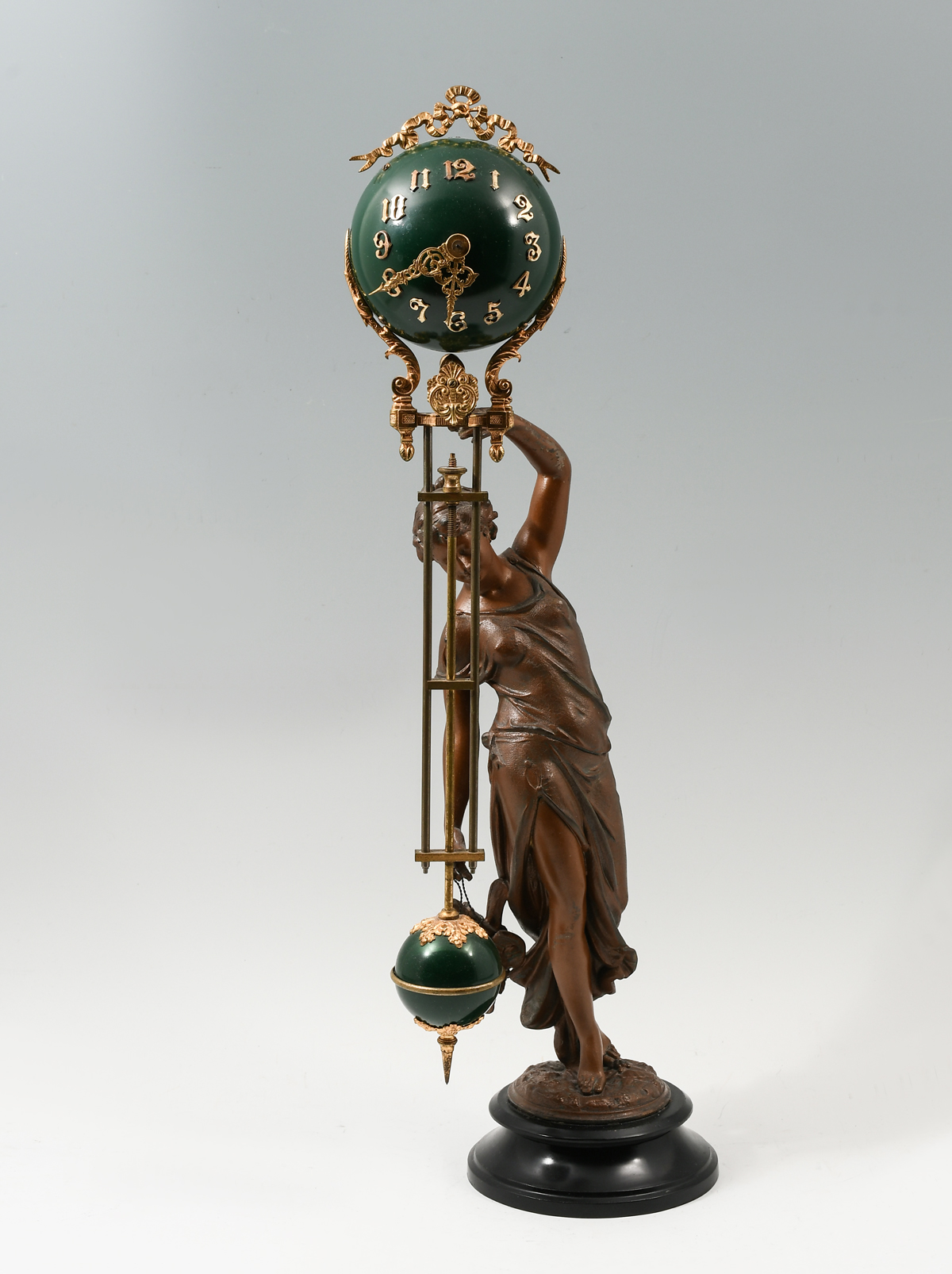 ANSONIA SWING ARM MYSTERY CLOCK: