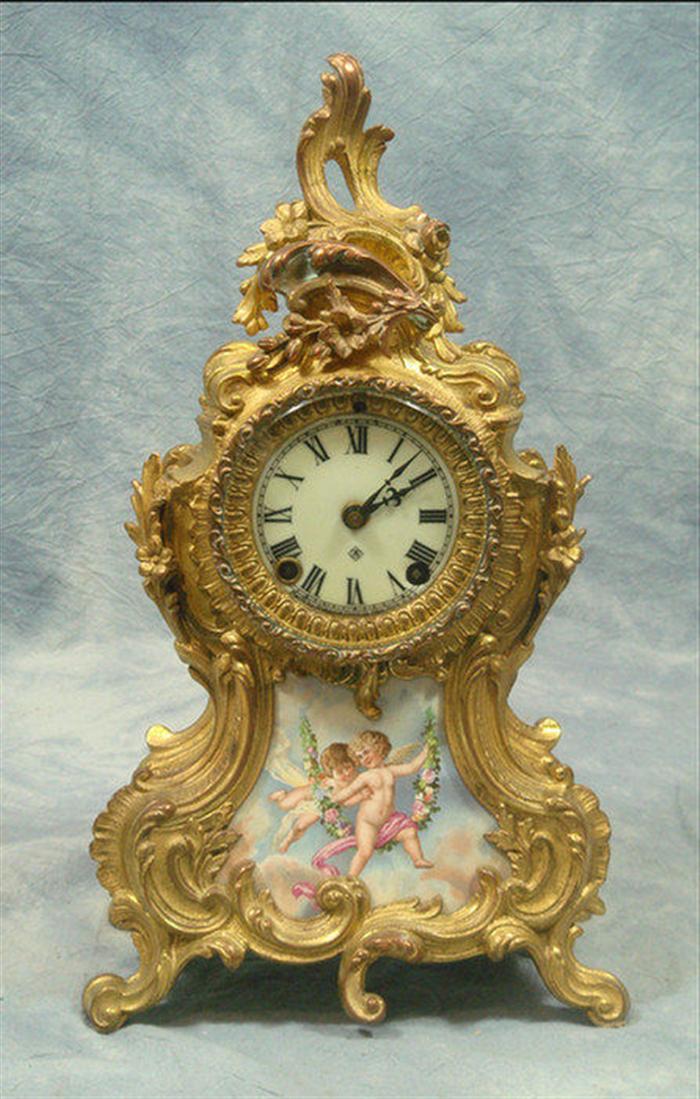 Ansonia Trianon gilt white metal