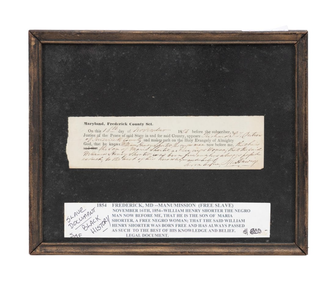 ANTEBELLUM FREEDOM PAPERS FROM