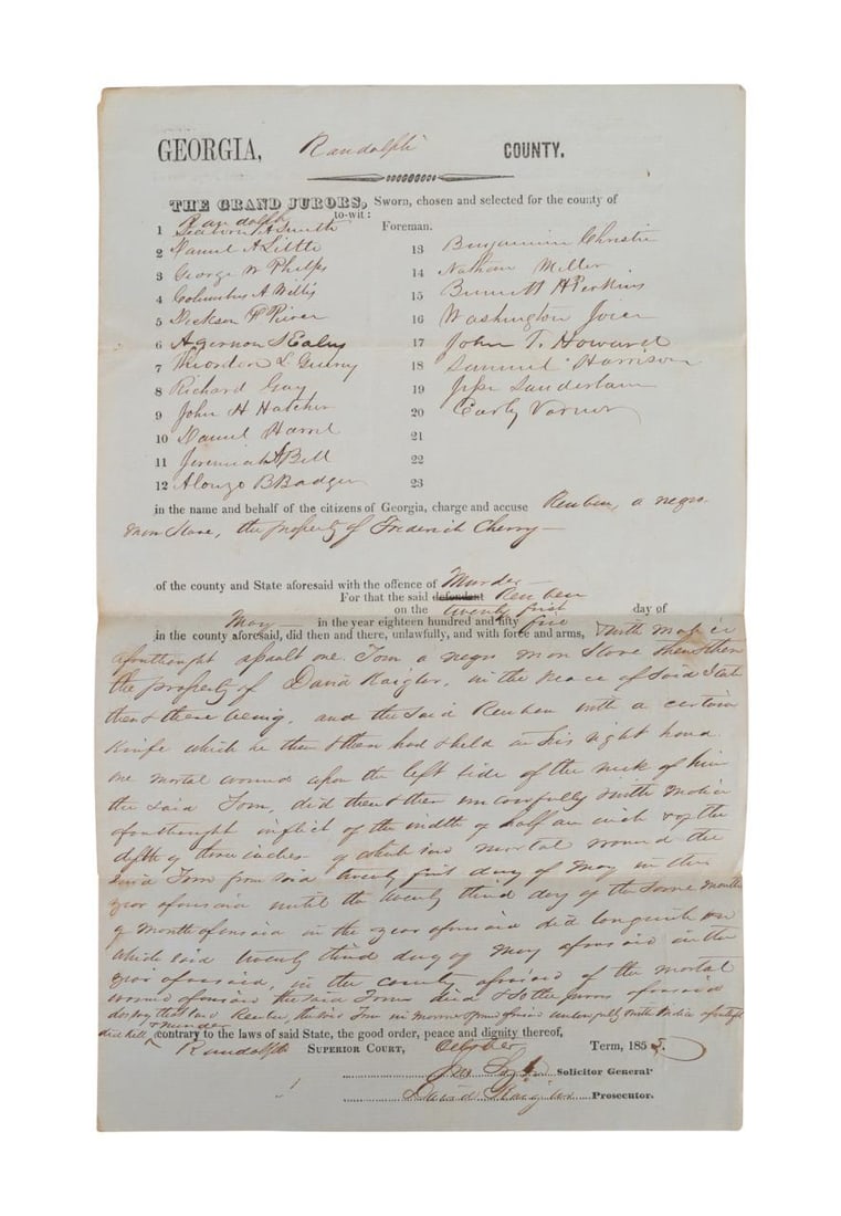 ANTEBELLUM SLAVE MURDER