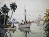 ANTHONY THIEME PALM TREE BOAT