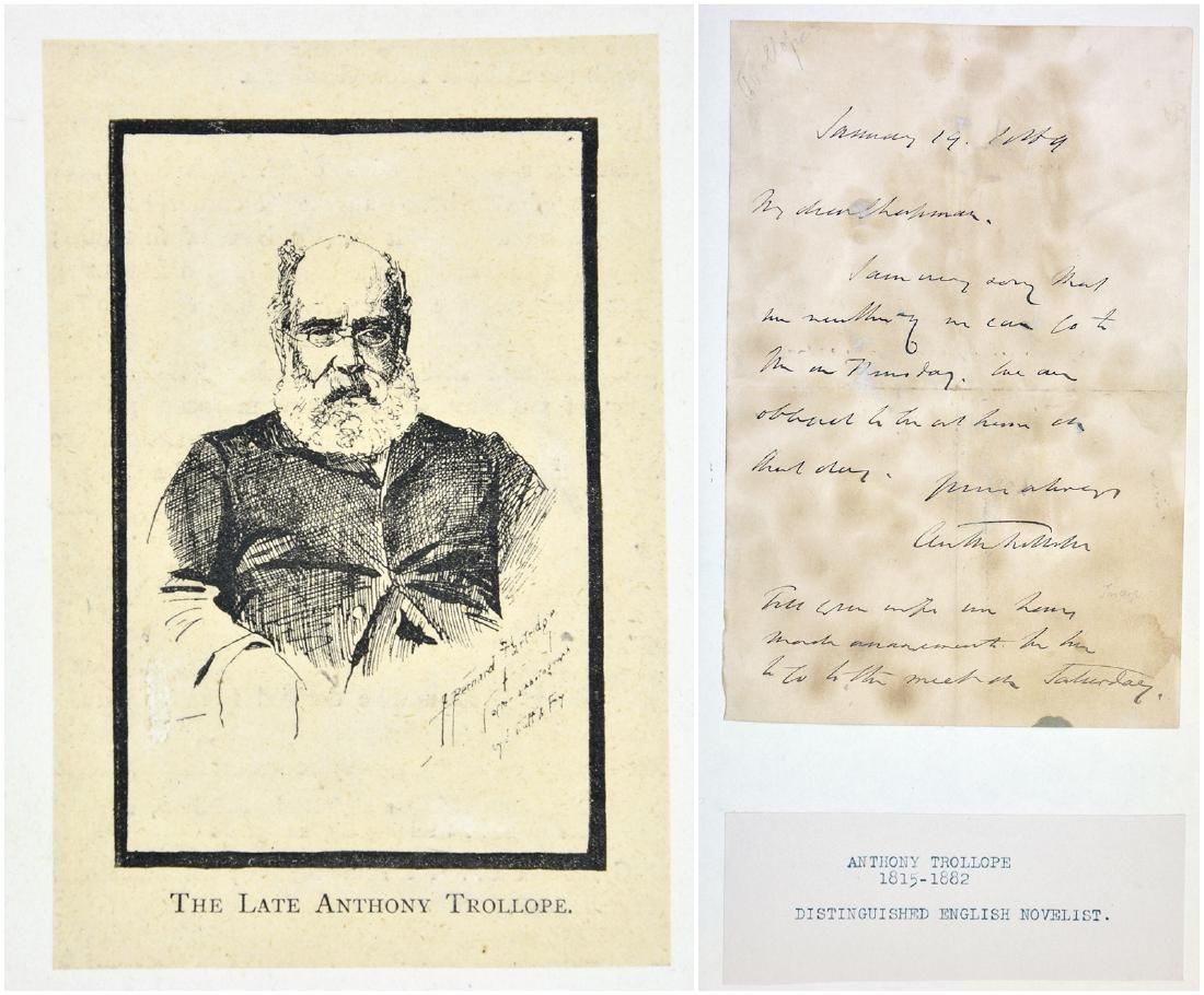 ANTHONY TROLLOPE, HANDWRITTEN