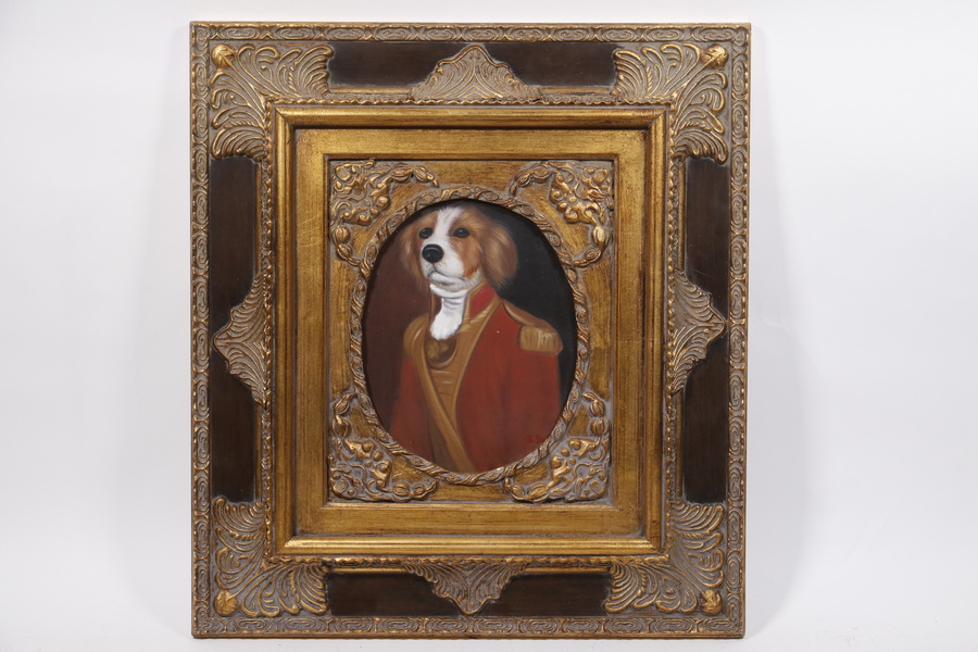 ANTHROPOMORPHIC PORTRAIT OF A DOG