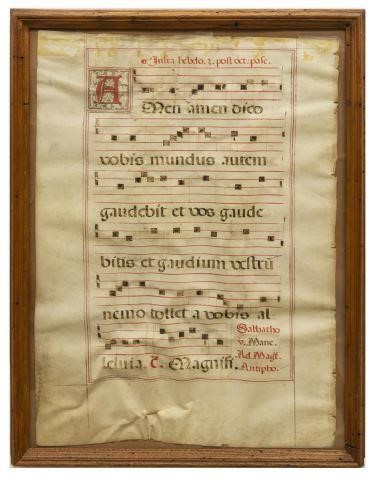 ANTIPHONAL GREGORIAN CHANT SHEET