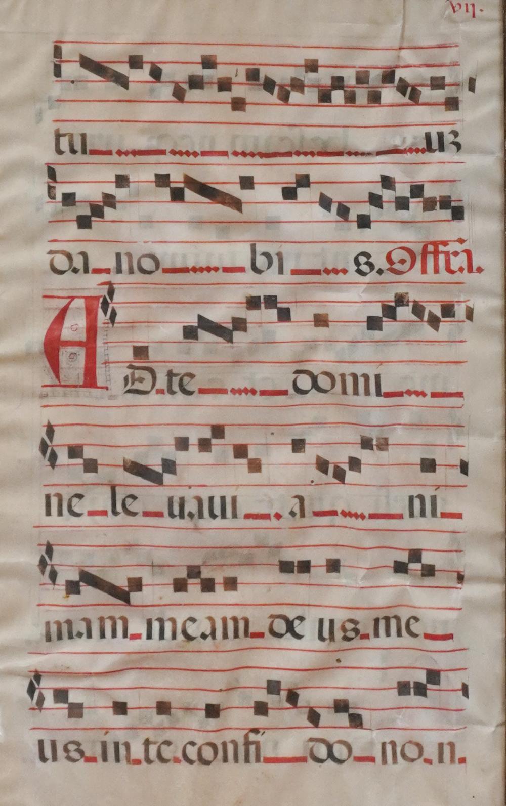 ANTIPHONARY MUSIC SHEET ON