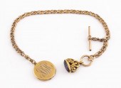 ANTIQUE 10K YG & GOLD TONE FOB