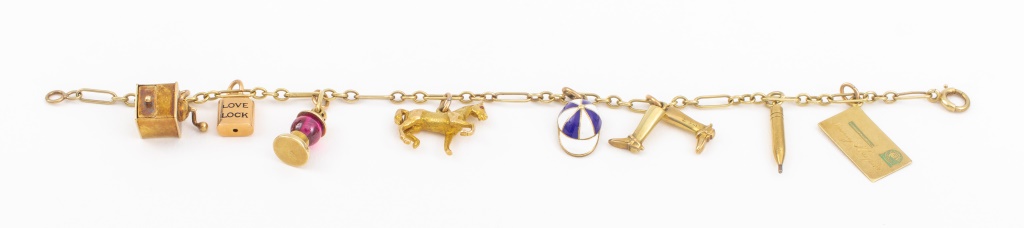 ANTIQUE 14K GOLD EQUESTRIAN CHARM