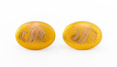 ANTIQUE 14K GOLD OVAL FORM CUF