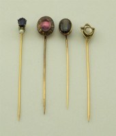 ANTIQUE 14K YELLOW GOLD AND ST