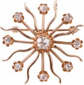 ANTIQUE 14K YELLOW GOLD DIAMON