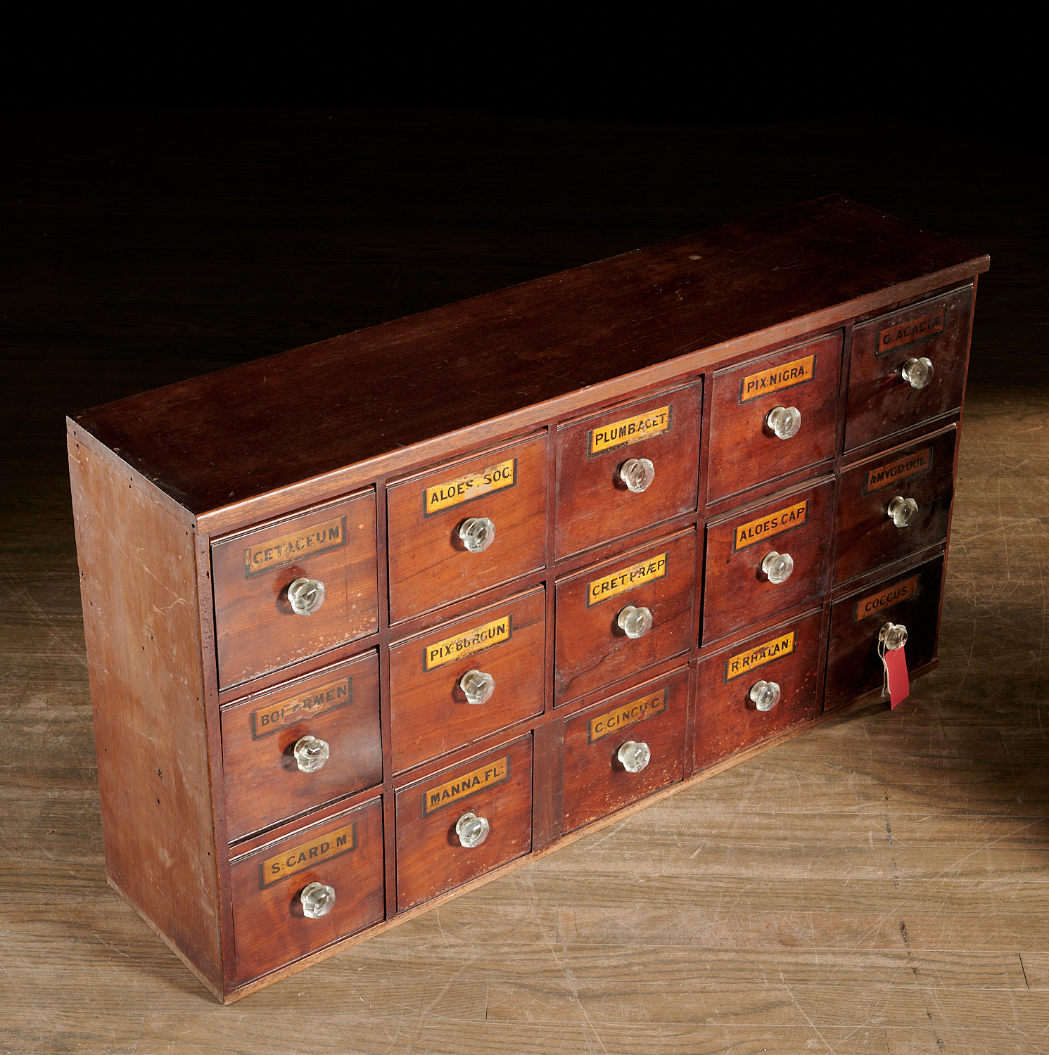 ANTIQUE 15-DRAWER APOTHECARY