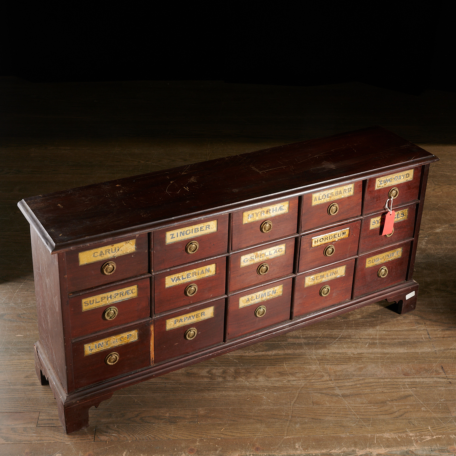 ANTIQUE 15-DRAWER APOTHECARY