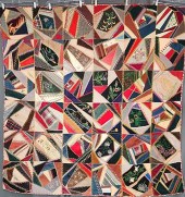 Antique 1897 Wool Crazy Quilt
