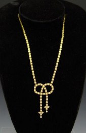 ANTIQUE 18K AND SEED PEARL VIC