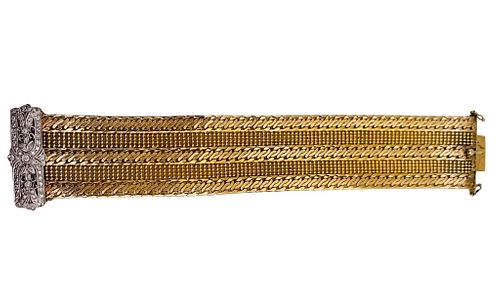 ANTIQUE 18K DIAMOND BRACELETAntique