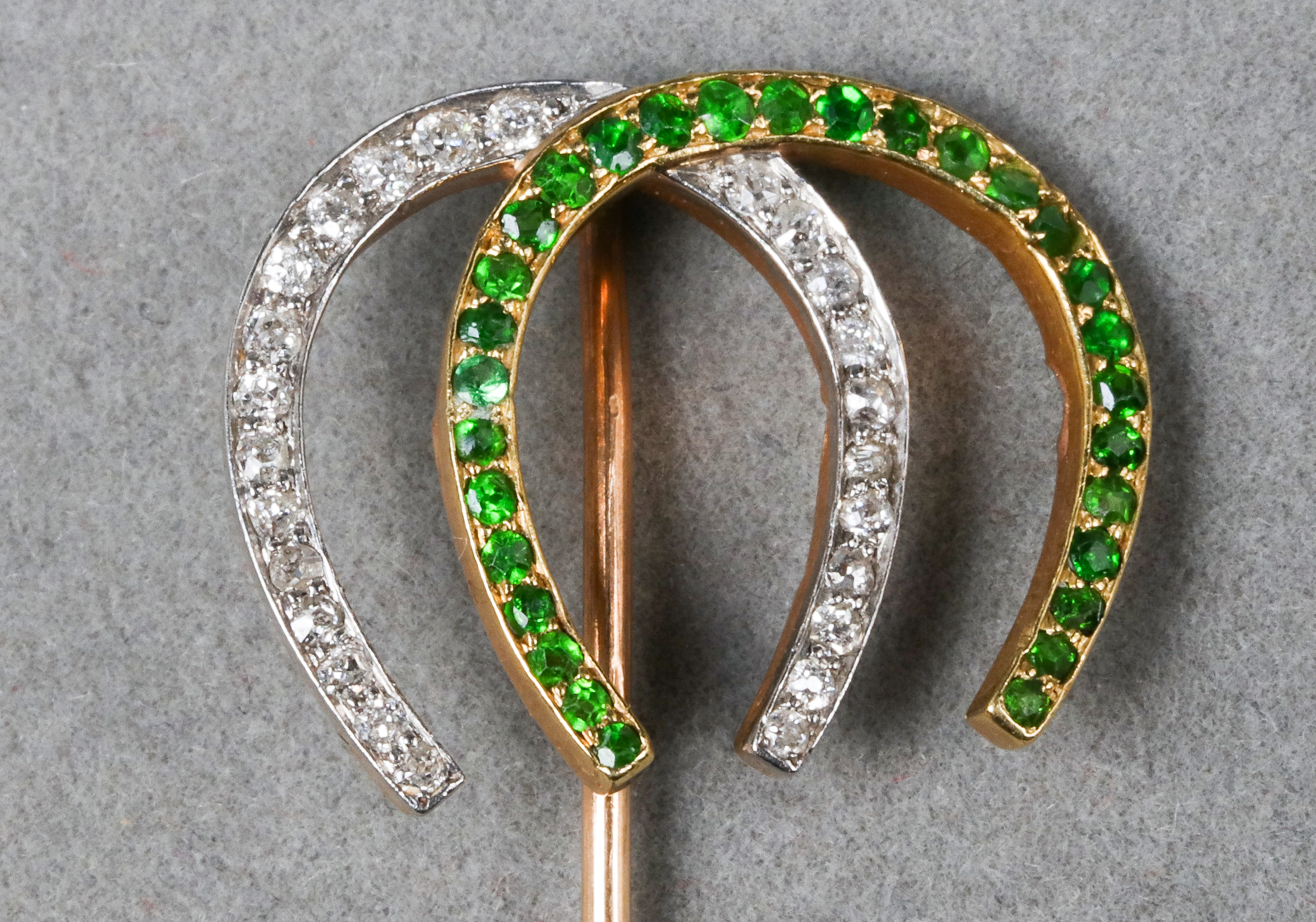 ANTIQUE 18K DIAMOND & EMERALD