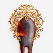 ANTIQUE 18K ORNAMENTAL HAIR CO