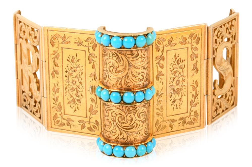 ANTIQUE 18K YELLOW GOLD BOOK