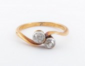 ANTIQUE 18K YELLOW GOLD DIAMON