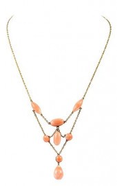 ANTIQUE 18KT. CORAL NECKLACEas
