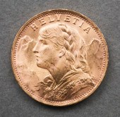 ANTIQUE 1935 SWITZERLAND 20 FR