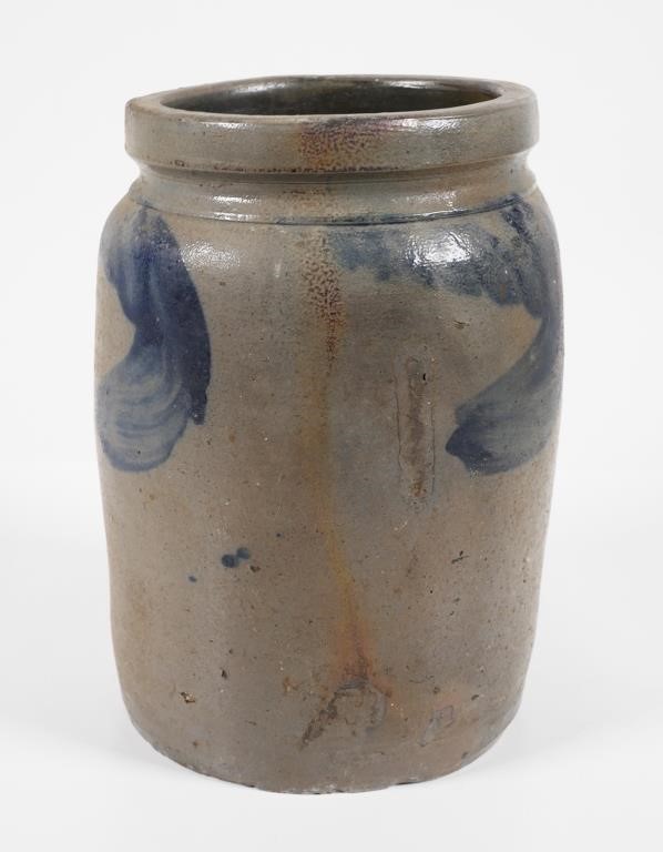 ANTIQUE 19C BLUE DECORATED