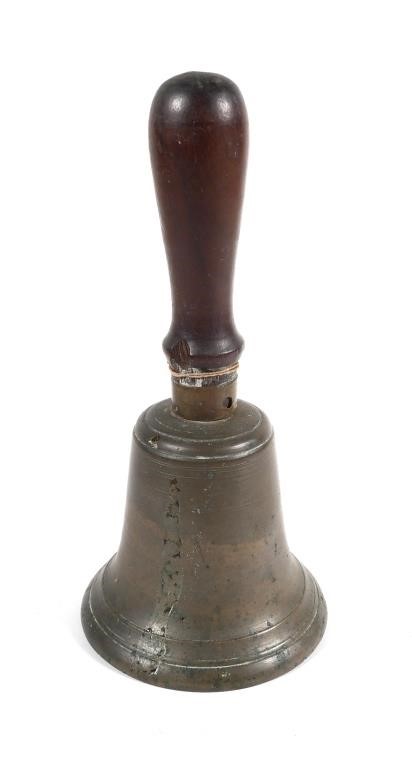 ANTIQUE 19C BRASS & WOOD SCHOOL