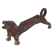 ANTIQUE 19C. CAST IRON DACHSHU