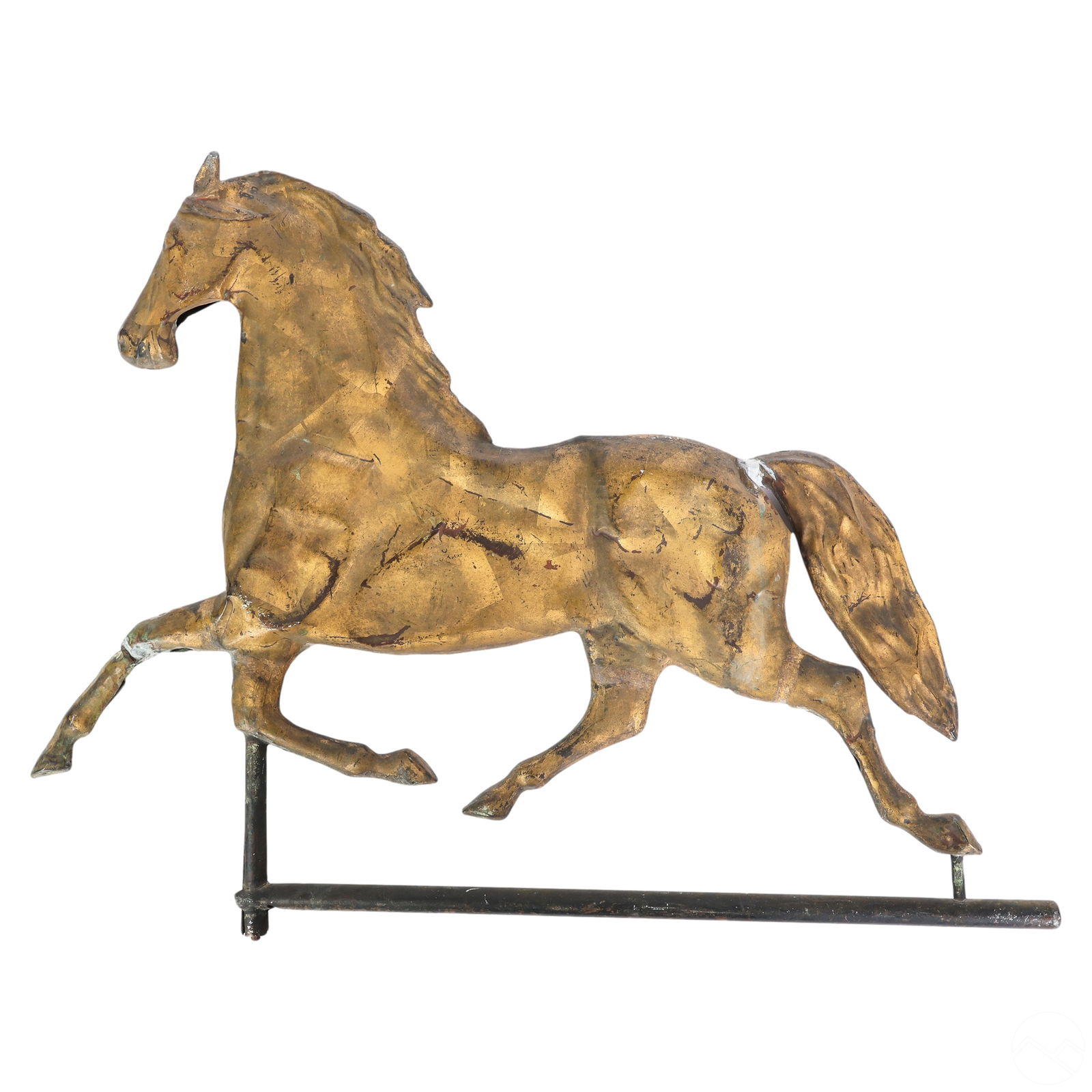 ANTIQUE 19C COPPER METAL RUNNING