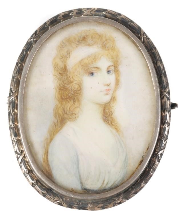 ANTIQUE 19C HANDPAINTED MINIATURE