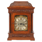 ANTIQUE 19C WOOD AND BRONZE PU