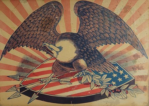 ANTIQUE 19TH C. AMERICAN EAGLE FOLK