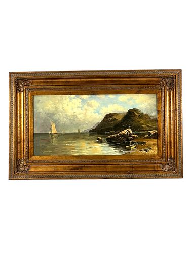 ANTIQUE 19TH C. FRENCH OIL ON