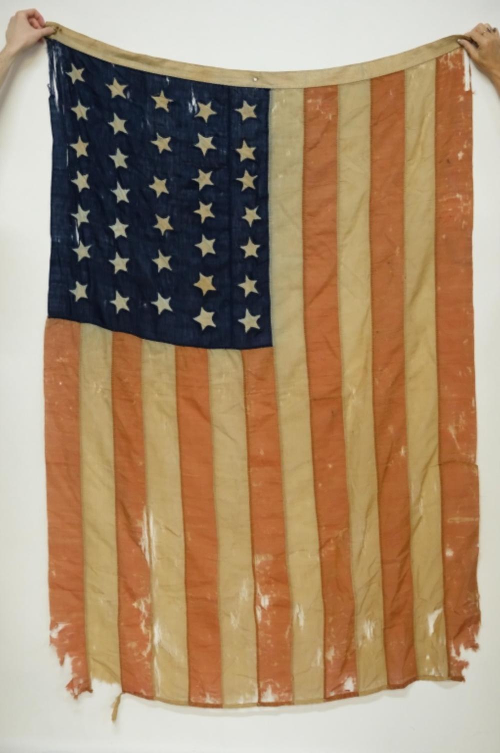 ANTIQUE 34 STAR US FLAG