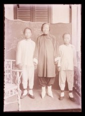 ANTIQUE 5X7 GLASS NEGATIVE CHI