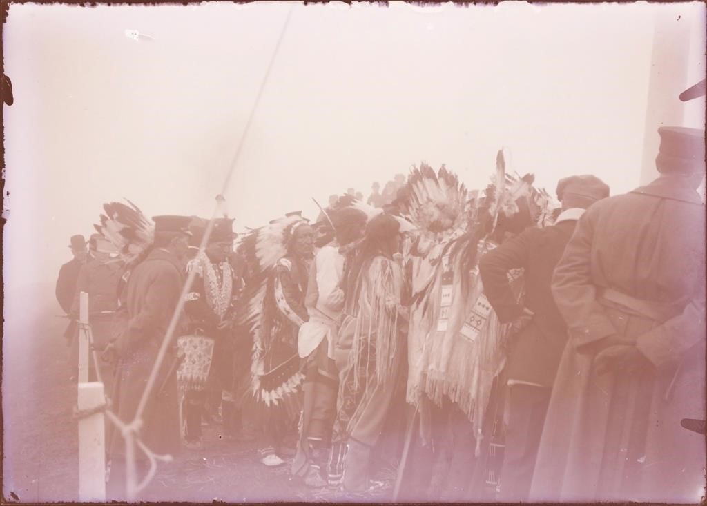 ANTIQUE 5X7 GLASS NEGATIVE NATIVE